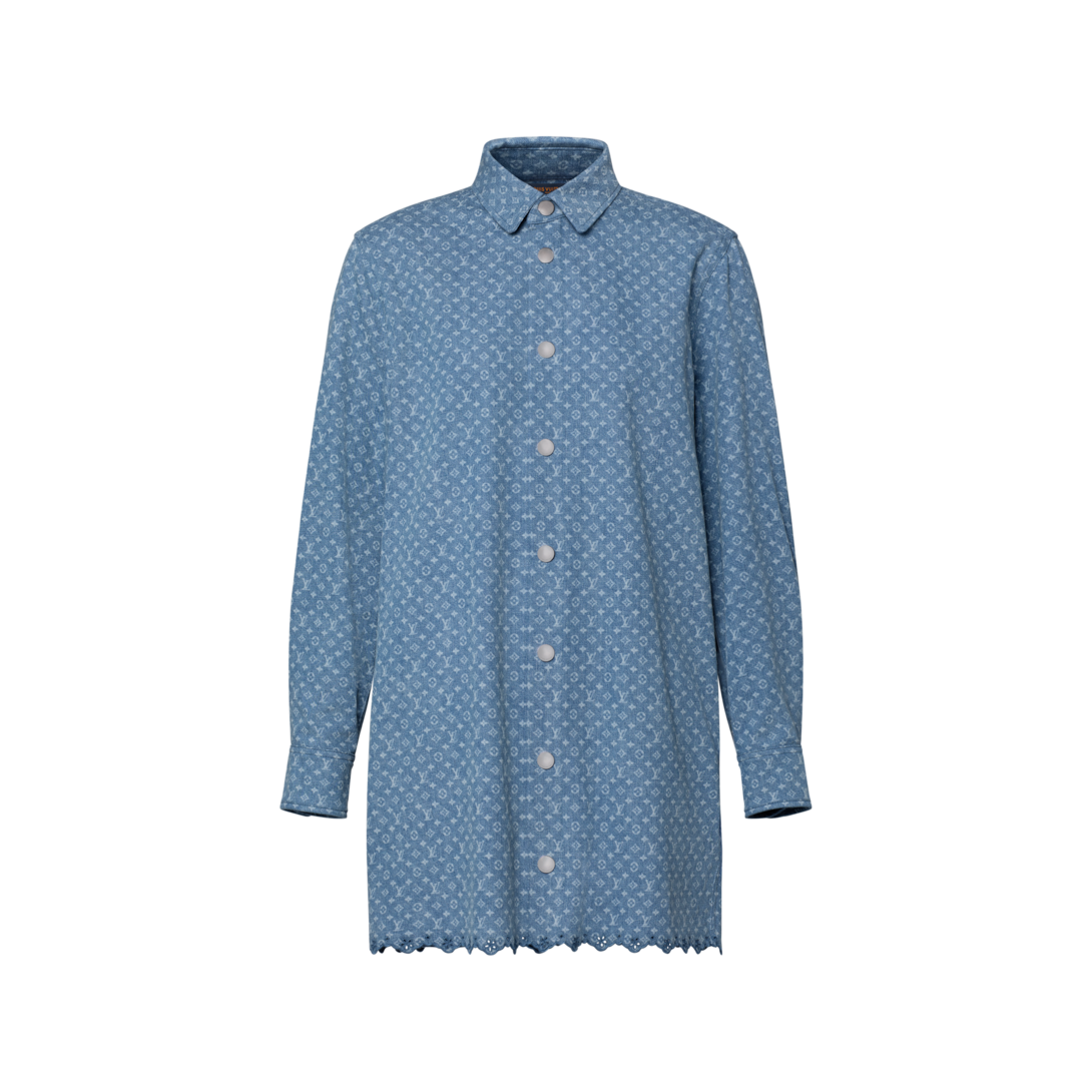 Monogram Denim Shirt Dress - Women - Ready-to-Wear | LOUIS VUITTON ®